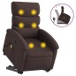 vidaXL Massagesessel mit Aufstehhilfe Dunkelbraun Stoff vidaXL Massagesessel mit Aufstehhilfe Dunkelbraun Stoff