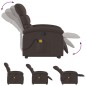 vidaXL Massagesessel mit Aufstehhilfe Dunkelbraun Stoff vidaXL Massagesessel mit Aufstehhilfe Dunkelbraun Stoff