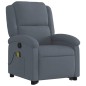 vidaXL Massagesessel mit Aufstehhilfe Dunkelgrau Samt vidaXL Massagesessel mit Aufstehhilfe Dunkelgrau Samt