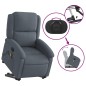 vidaXL Massagesessel mit Aufstehhilfe Dunkelgrau Samt vidaXL Massagesessel mit Aufstehhilfe Dunkelgrau Samt