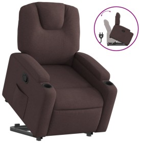 vidaXL Relaxsessel mit Aufstehhilfe Dunkelbraun Stoff