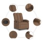 vidaXL Relaxsessel mit Aufstehhilfe Braun Stoff vidaXL Relaxsessel mit Aufstehhilfe Braun Stoff
