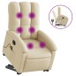 vidaXL Massagesessel mit Aufstehhilfe Creme Stoff vidaXL Massagesessel mit Aufstehhilfe Creme Stoff