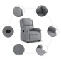 vidaXL Relaxsessel mit Aufstehhilfe Hellgrau Stoff vidaXL Relaxsessel mit Aufstehhilfe Hellgrau Stoff