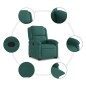 vidaXL Relaxsessel mit Aufstehhilfe Dunkelgrün Stoff vidaXL Relaxsessel mit Aufstehhilfe Dunkelgrün Stoff