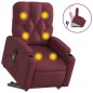 vidaXL Massagesessel mit Aufstehhilfe Weinrot Stoff vidaXL Massagesessel mit Aufstehhilfe Weinrot Stoff