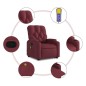 vidaXL Massagesessel mit Aufstehhilfe Weinrot Stoff vidaXL Massagesessel mit Aufstehhilfe Weinrot Stoff