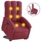 vidaXL Massagesessel mit Aufstehhilfe Weinrot Stoff vidaXL Massagesessel mit Aufstehhilfe Weinrot Stoff