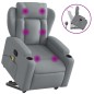vidaXL Massagesessel mit Aufstehhilfe Hellgrau Stoff vidaXL Massagesessel mit Aufstehhilfe Hellgrau Stoff