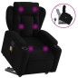vidaXL Massagesessel mit Aufstehhilfe Schwarz Stoff vidaXL Massagesessel mit Aufstehhilfe Schwarz Stoff
