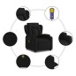 vidaXL Massagesessel mit Aufstehhilfe Schwarz Stoff vidaXL Massagesessel mit Aufstehhilfe Schwarz Stoff