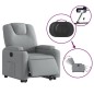 vidaXL Relaxsessel mit Aufstehhilfe Elektrisch Hellgrau Stoff vidaXL Relaxsessel mit Aufstehhilfe Elektrisch Hellgrau Stoff