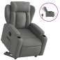 vidaXL Relaxsessel mit Aufstehhilfe Elektrisch Dunkelgrau Stoff vidaXL Relaxsessel mit Aufstehhilfe Elektrisch Dunkelgrau Stoff