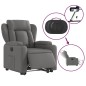 vidaXL Relaxsessel mit Aufstehhilfe Elektrisch Dunkelgrau Stoff vidaXL Relaxsessel mit Aufstehhilfe Elektrisch Dunkelgrau Stoff