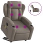vidaXL Elektrischer Massagesessel mit Aufstehhilfe Taupe Stoff vidaXL Elektrischer Massagesessel mit Aufstehhilfe Taupe Stoff