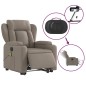 vidaXL Elektrischer Massagesessel mit Aufstehhilfe Taupe Stoff vidaXL Elektrischer Massagesessel mit Aufstehhilfe Taupe Stoff