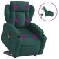 vidaXL Elektrischer Massagesessel mit Aufstehhilfe Dunkelgrün Stoff vidaXL Elektrischer Massagesessel mit Aufstehhilfe Dunkelgrün Stoff