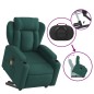 vidaXL Elektrischer Massagesessel mit Aufstehhilfe Dunkelgrün Stoff vidaXL Elektrischer Massagesessel mit Aufstehhilfe Dunkelgrün Stoff