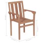 Gartenstühle 2 Stk. mit Anthrazit Kissen Massivholz Teak Gartenstühle 2 Stk. mit Anthrazit Kissen Massivholz Teak