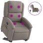 vidaXL Elektrischer Massagesessel mit Aufstehhilfe Taupe Stoff vidaXL Elektrischer Massagesessel mit Aufstehhilfe Taupe Stoff