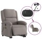 vidaXL Elektrischer Massagesessel mit Aufstehhilfe Taupe Stoff vidaXL Elektrischer Massagesessel mit Aufstehhilfe Taupe Stoff