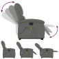 vidaXL Elektrischer Massagesessel mit Aufstehhilfe Dunkelgrau Stoff vidaXL Elektrischer Massagesessel mit Aufstehhilfe Dunkelgrau Stoff