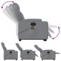 vidaXL Elektrischer Massagesessel mit Aufstehhilfe Hellgrau Stoff vidaXL Elektrischer Massagesessel mit Aufstehhilfe Hellgrau Stoff