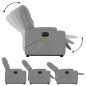 vidaXL Elektrischer Massagesessel mit Aufstehhilfe Hellgrau Stoff vidaXL Elektrischer Massagesessel mit Aufstehhilfe Hellgrau Stoff
