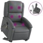 vidaXL Massagesessel mit Aufstehhilfe Grau Kunstleder vidaXL Massagesessel mit Aufstehhilfe Grau Kunstleder