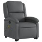 vidaXL Massagesessel mit Aufstehhilfe Grau Kunstleder vidaXL Massagesessel mit Aufstehhilfe Grau Kunstleder