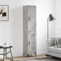 Highboard Grau Sonoma 34,5x34x180 cm Holzwerkstoff Highboard Grau Sonoma 34,5x34x180 cm Holzwerkstoff