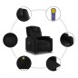 vidaXL Massagesessel mit Aufstehhilfe Schwarz Kunstleder vidaXL Massagesessel mit Aufstehhilfe Schwarz Kunstleder
