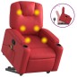 vidaXL Massagesessel mit Aufstehhilfe Rot Kunstleder vidaXL Massagesessel mit Aufstehhilfe Rot Kunstleder