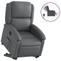 vidaXL Relaxsessel mit Aufstehhilfe Elektrisch Grau Kunstleder vidaXL Relaxsessel mit Aufstehhilfe Elektrisch Grau Kunstleder