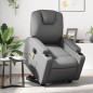 vidaXL Massagesessel mit Aufstehhilfe Elektrisch Grau Kunstleder vidaXL Massagesessel mit Aufstehhilfe Elektrisch Grau Kunstleder