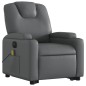 vidaXL Massagesessel mit Aufstehhilfe Elektrisch Grau Kunstleder vidaXL Massagesessel mit Aufstehhilfe Elektrisch Grau Kunstleder