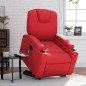 vidaXL Massagesessel mit Aufstehhilfe Elektrisch Rot Kunstleder vidaXL Massagesessel mit Aufstehhilfe Elektrisch Rot Kunstleder