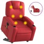 vidaXL Massagesessel mit Aufstehhilfe Elektrisch Rot Kunstleder vidaXL Massagesessel mit Aufstehhilfe Elektrisch Rot Kunstleder