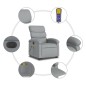 vidaXL Elektrischer Massagesessel mit Aufstehhilfe Hellgrau Stoff vidaXL Elektrischer Massagesessel mit Aufstehhilfe Hellgrau Stoff