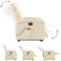 vidaXL Elektrischer Massagesessel mit Aufstehhilfe Creme Stoff vidaXL Elektrischer Massagesessel mit Aufstehhilfe Creme Stoff