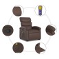 vidaXL Massagesessel mit Aufstehhilfe Braun Kunstleder vidaXL Massagesessel mit Aufstehhilfe Braun Kunstleder
