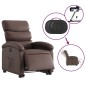 vidaXL Relaxsessel mit Aufstehhilfe Elektrisch Braun Kunstleder vidaXL Relaxsessel mit Aufstehhilfe Elektrisch Braun Kunstleder