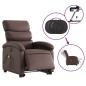 vidaXL Massagesessel mit Aufstehhilfe Elektrisch Braun Kunstleder vidaXL Massagesessel mit Aufstehhilfe Elektrisch Braun Kunstleder