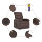 vidaXL Massagesessel mit Aufstehhilfe Elektrisch Braun Kunstleder vidaXL Massagesessel mit Aufstehhilfe Elektrisch Braun Kunstleder
