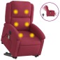 vidaXL Massagesessel mit Aufstehhilfe Elektrisch Weinrot Samt vidaXL Massagesessel mit Aufstehhilfe Elektrisch Weinrot Samt