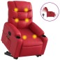 vidaXL Massagesessel mit Aufstehhilfe Elektrisch Rot Kunstleder vidaXL Massagesessel mit Aufstehhilfe Elektrisch Rot Kunstleder
