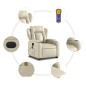 vidaXL Massagesessel mit Aufstehhilfe Elektrisch Creme Kunstleder vidaXL Massagesessel mit Aufstehhilfe Elektrisch Creme Kunstleder