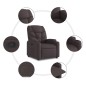 vidaXL Relaxsessel mit Aufstehhilfe Dunkelbraun Stoff vidaXL Relaxsessel mit Aufstehhilfe Dunkelbraun Stoff