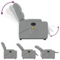 vidaXL Massagesessel mit Aufstehhilfe Hellgrau Stoff vidaXL Massagesessel mit Aufstehhilfe Hellgrau Stoff