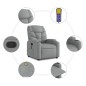 vidaXL Massagesessel mit Aufstehhilfe Hellgrau Stoff vidaXL Massagesessel mit Aufstehhilfe Hellgrau Stoff
